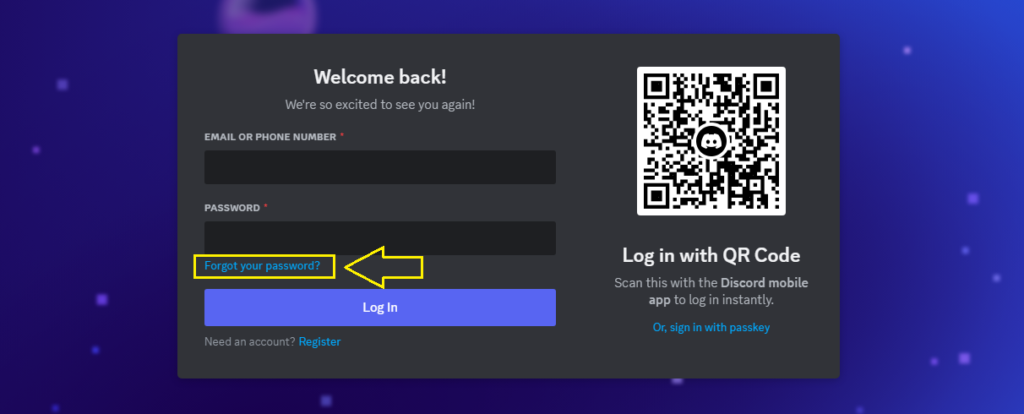 Discord Account Forgot Password